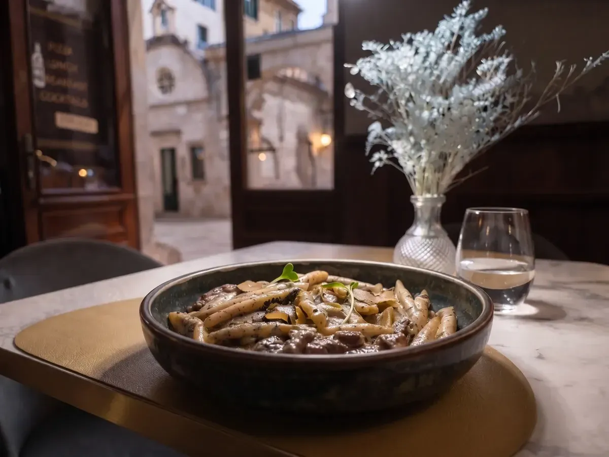 Vrhunski domaći makaruni s biftekom na Peristilu, Café & Restaurant Lvxor Split