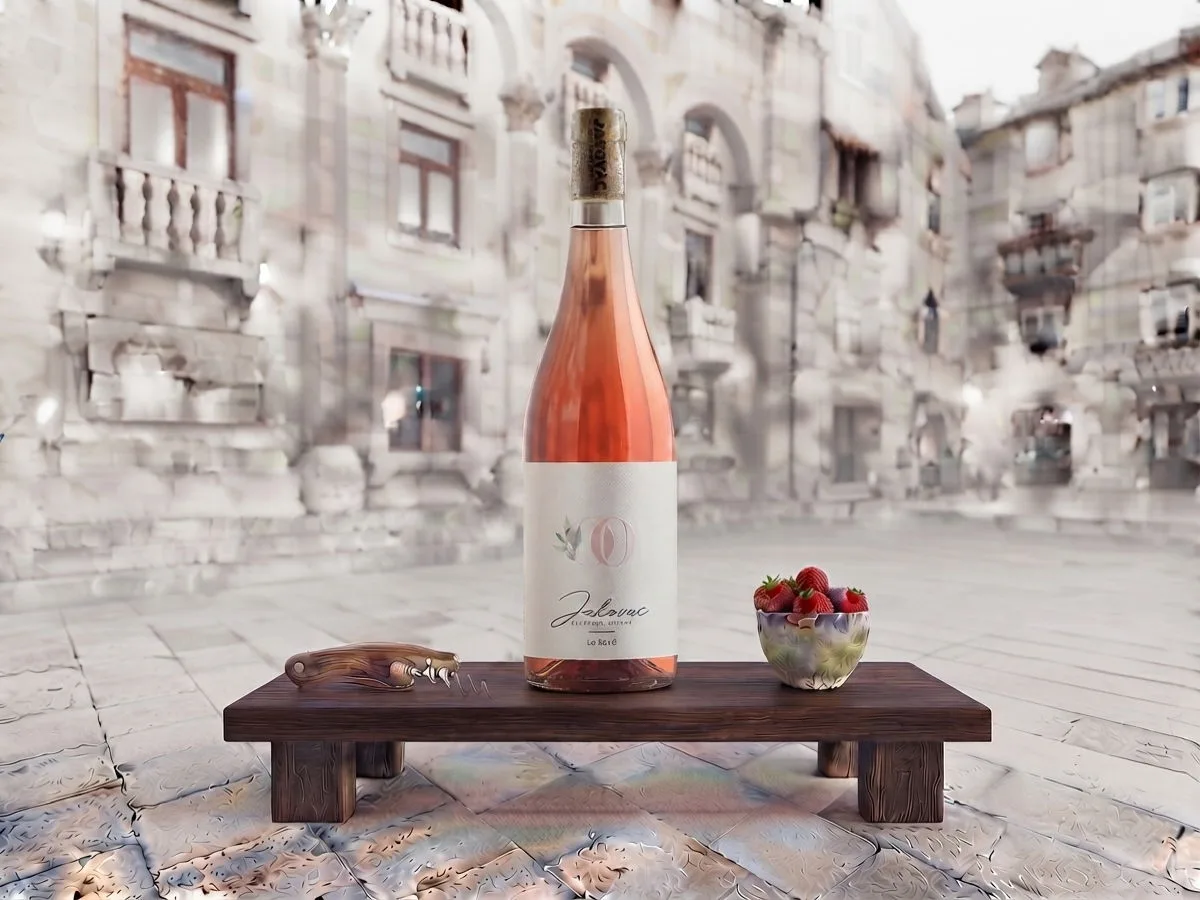 Rosé Jakovac, boca 0,75 l na Peristilu, Café & Restaurant Lvxor Split